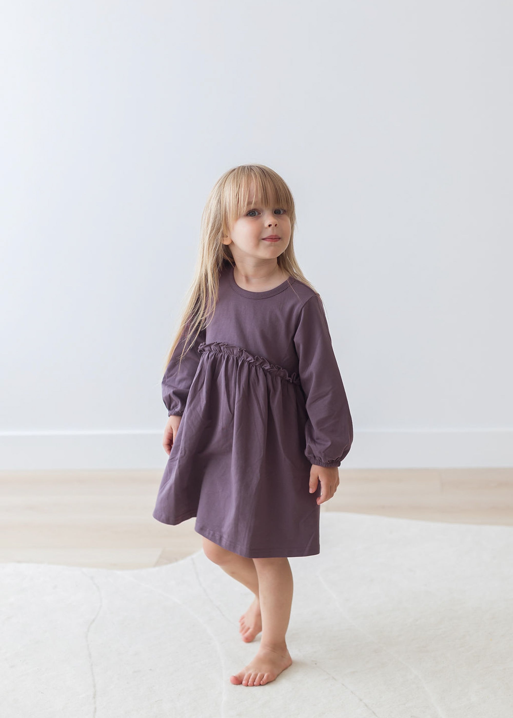 Long Sleeve Jersey Dress | Elderberry - Mila & Co.