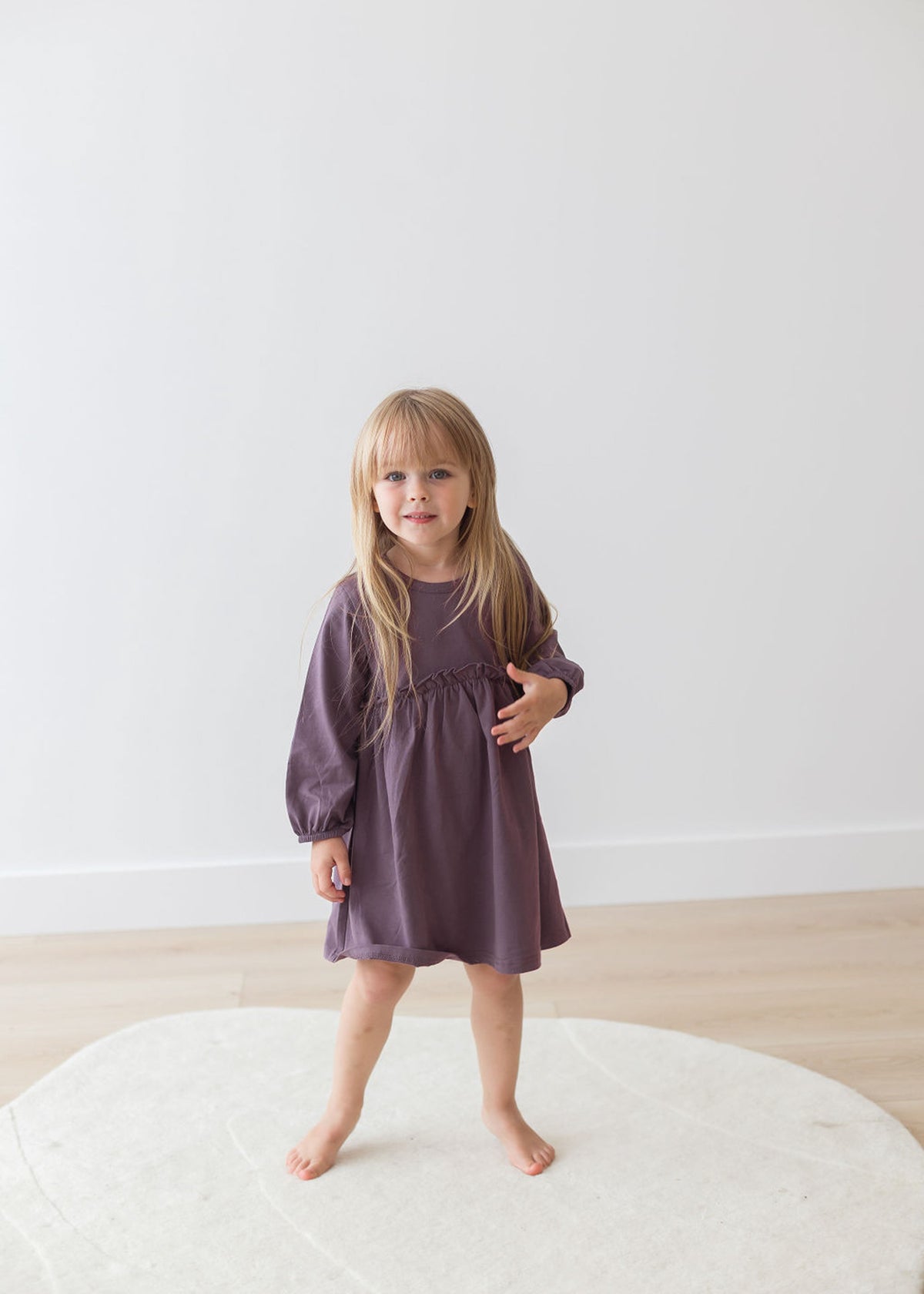 Long Sleeve Jersey Dress | Elderberry - Mila & Co.