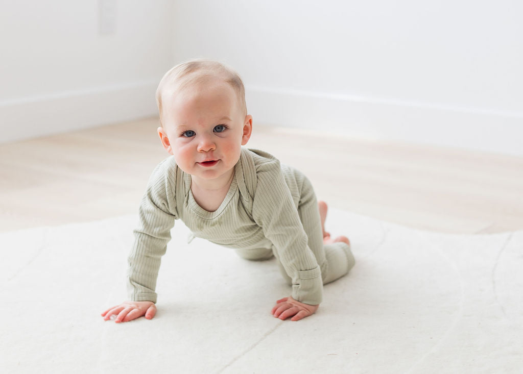 Ribbed Bodysuit | Pistachio - Mila & Co.