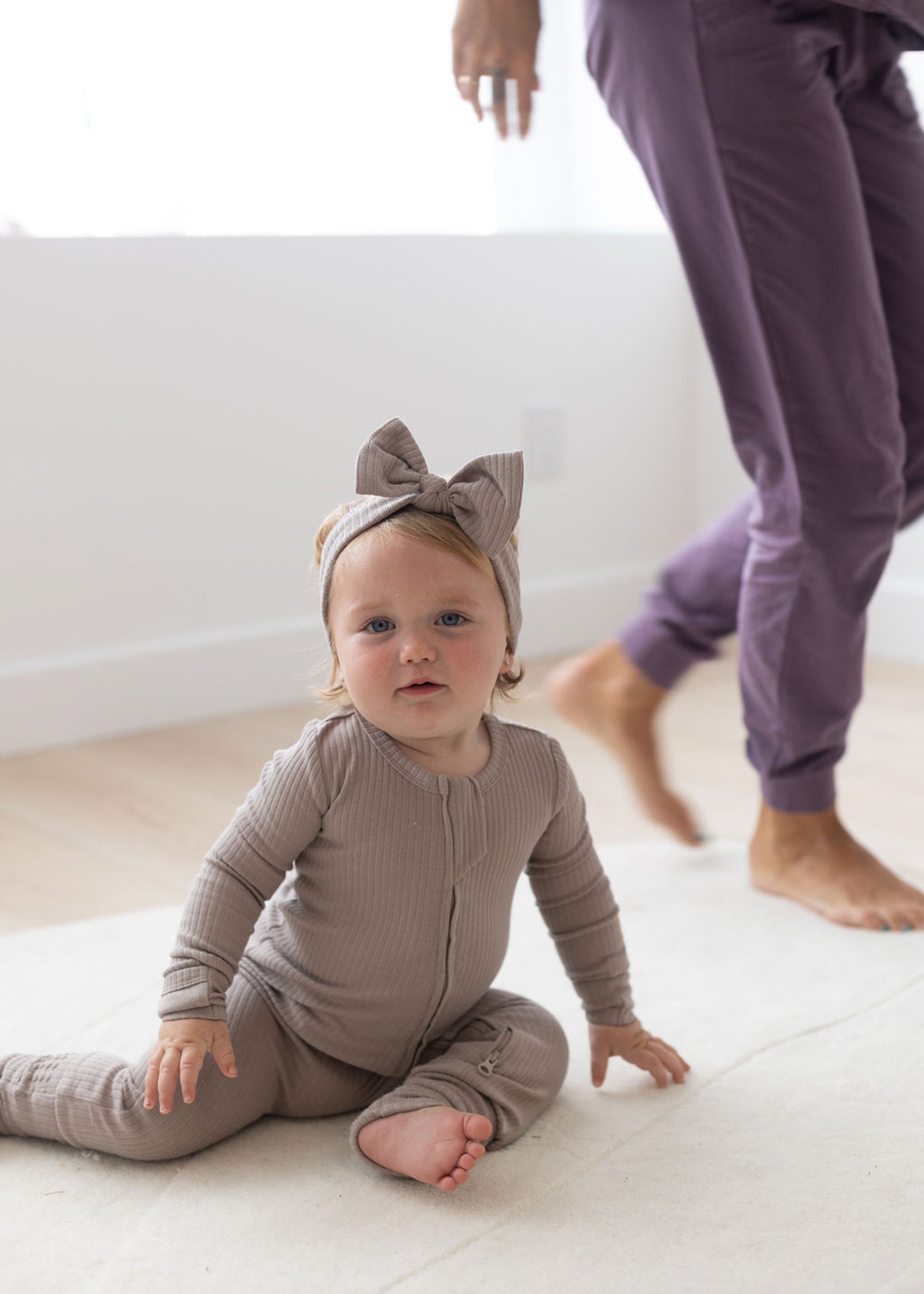 Ribbed Headband | Mushroom - Mila &amp; Co.