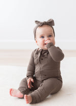 Convertible Zipper Romper | Walnut - Mila & Co.