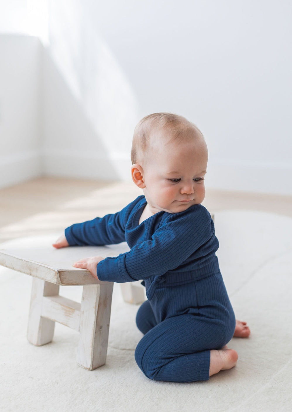 Ribbed Bodysuit | Navy - Mila &amp; Co.