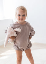 Sweatshirt Bubble Romper | Pale Mulberry - Mila & Co.