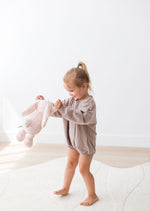 Sweatshirt Bubble Romper | Pale Mulberry - Mila & Co.