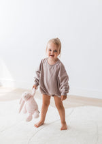 Sweatshirt Bubble Romper | Pale Mulberry - Mila & Co.