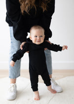 Hoodie Romper | Black - Mila & Co.