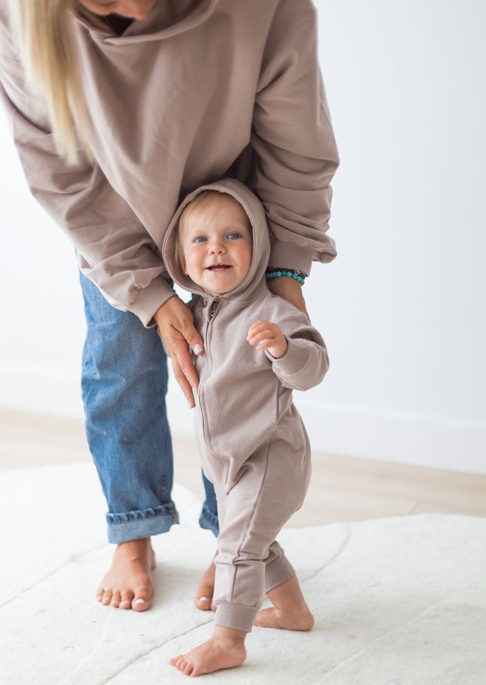 Hoodie Romper | Pale Mulberry - Mila & Co.