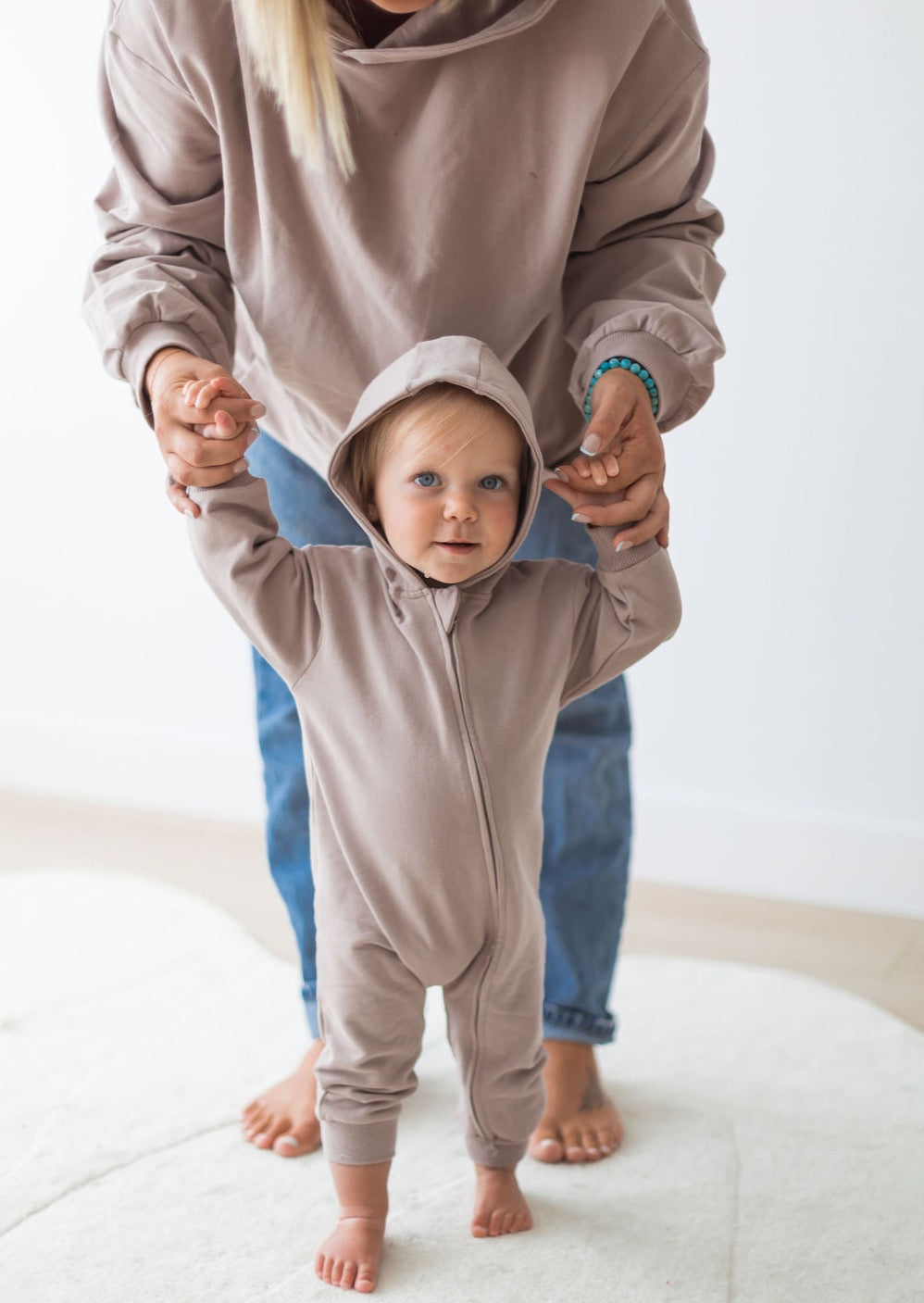 Hoodie Romper | Pale Mulberry - Mila & Co.