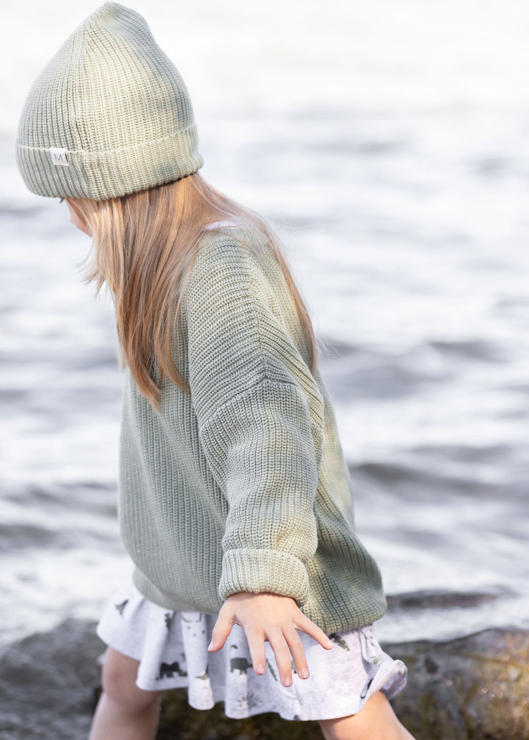 Chunky Knit Beanie | Sage - Mila & Co.