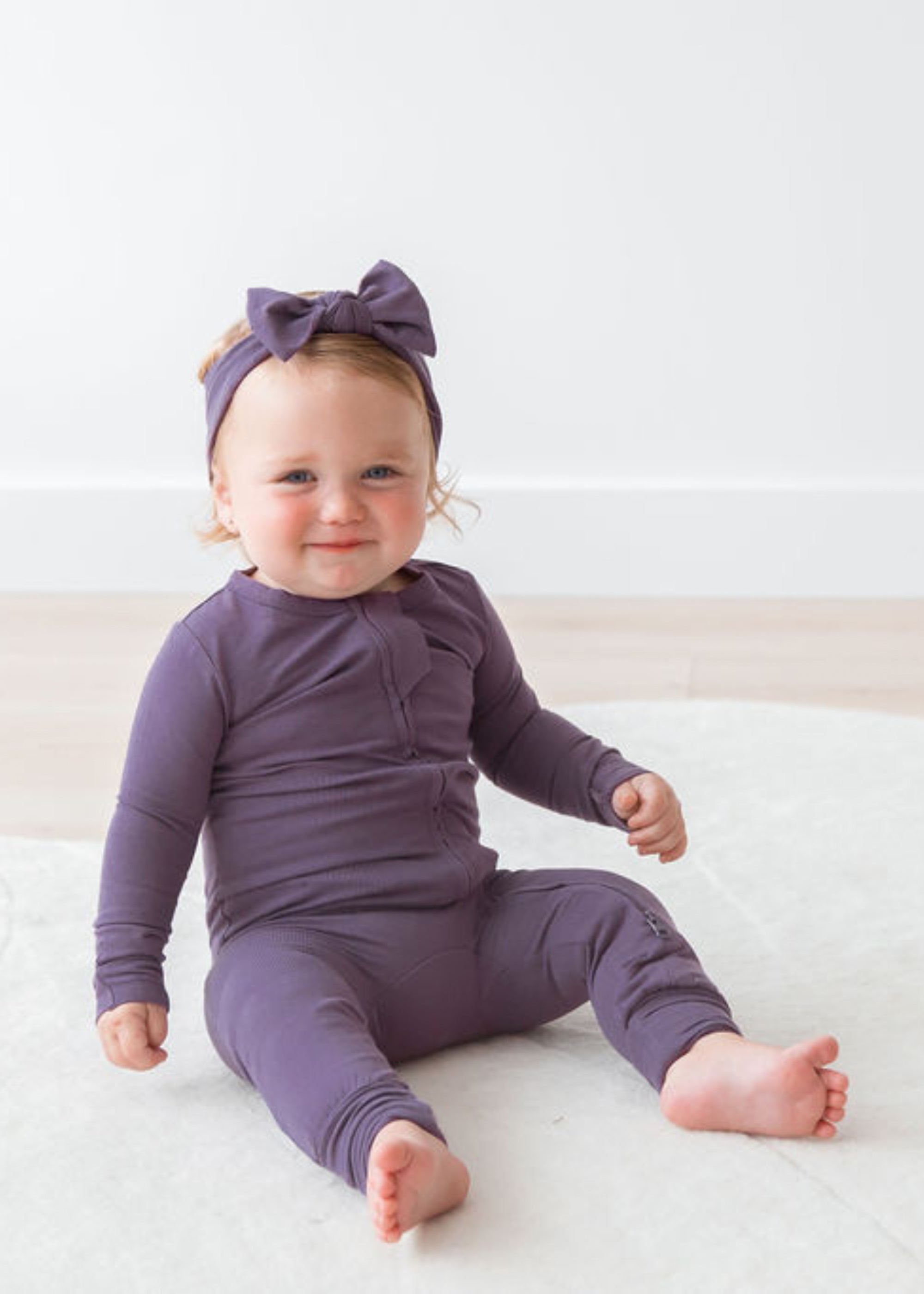 Convertible Zipper Romper | Elderberry - Mila & Co.