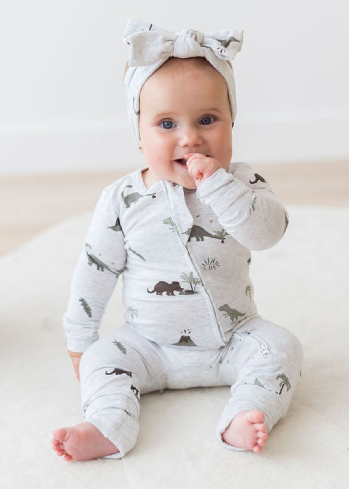 Convertible Zipper Romper | Dino - Mila & Co.