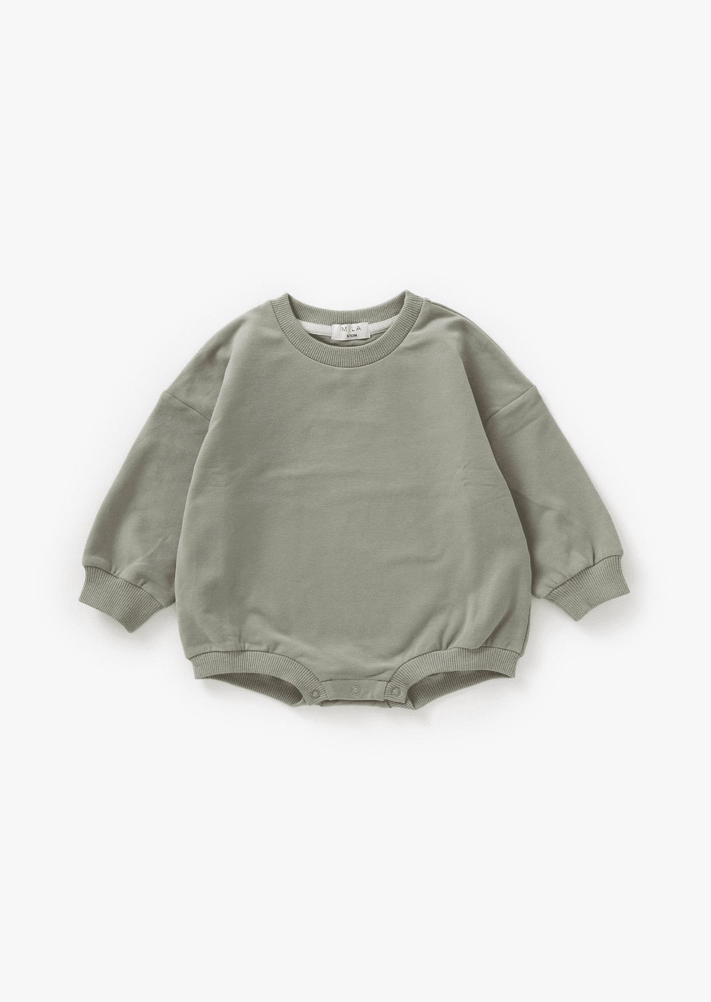Sweatshirt Bubble Romper | Basil - Mila &amp; Co.
