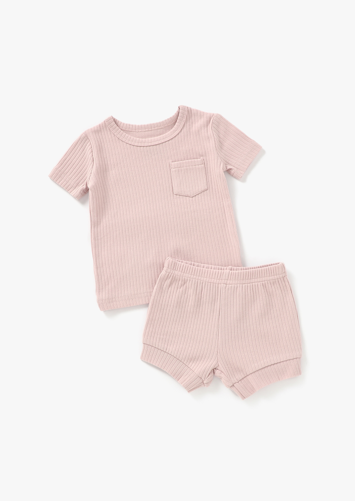 Ribbed Short Set | Blush - Mila & Co. 