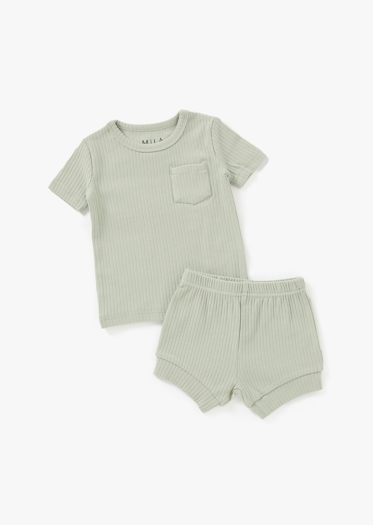 Ribbed Short Set | Pistachio - Mila & Co.