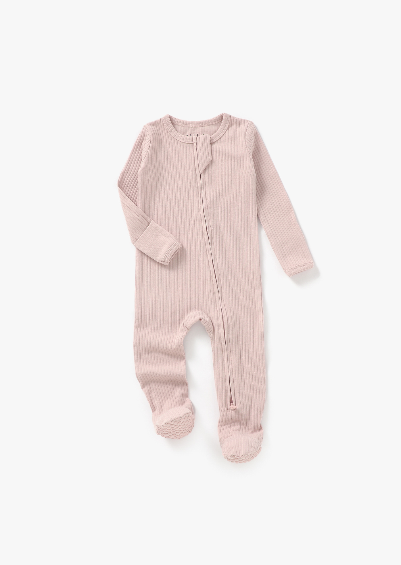 Ribbed Footie | Blush - Mila & Co.