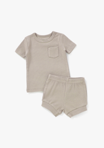 Ribbed Short Set | Mushroom - Mila & Co.