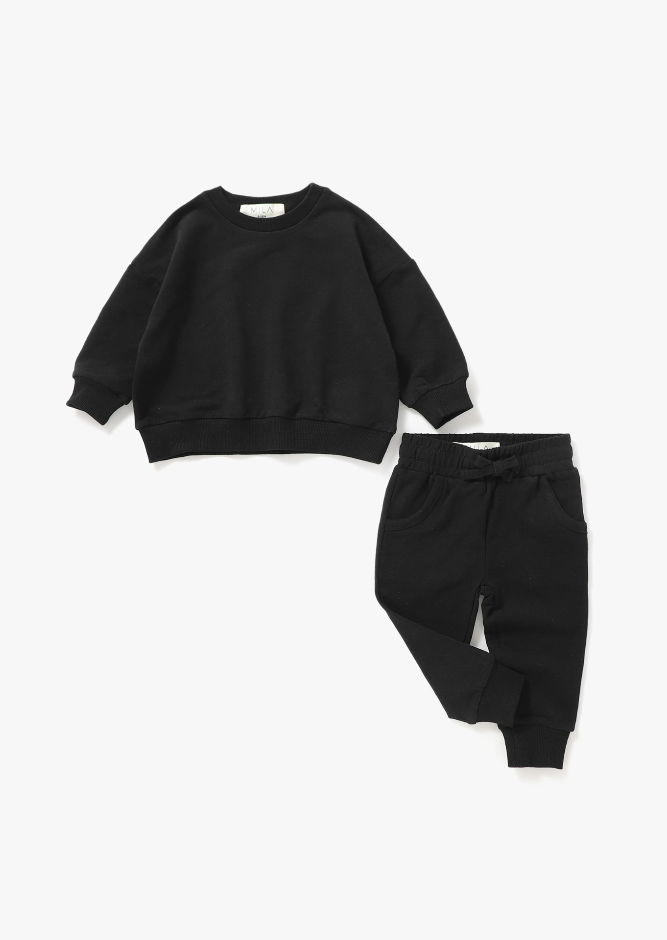 Sweatshirt & Jogger Set | Black - Mila & Co.