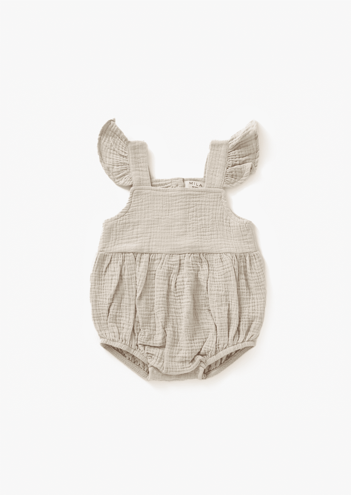 Flutter Bubble Romper | Oatmeal - Mila & Co.