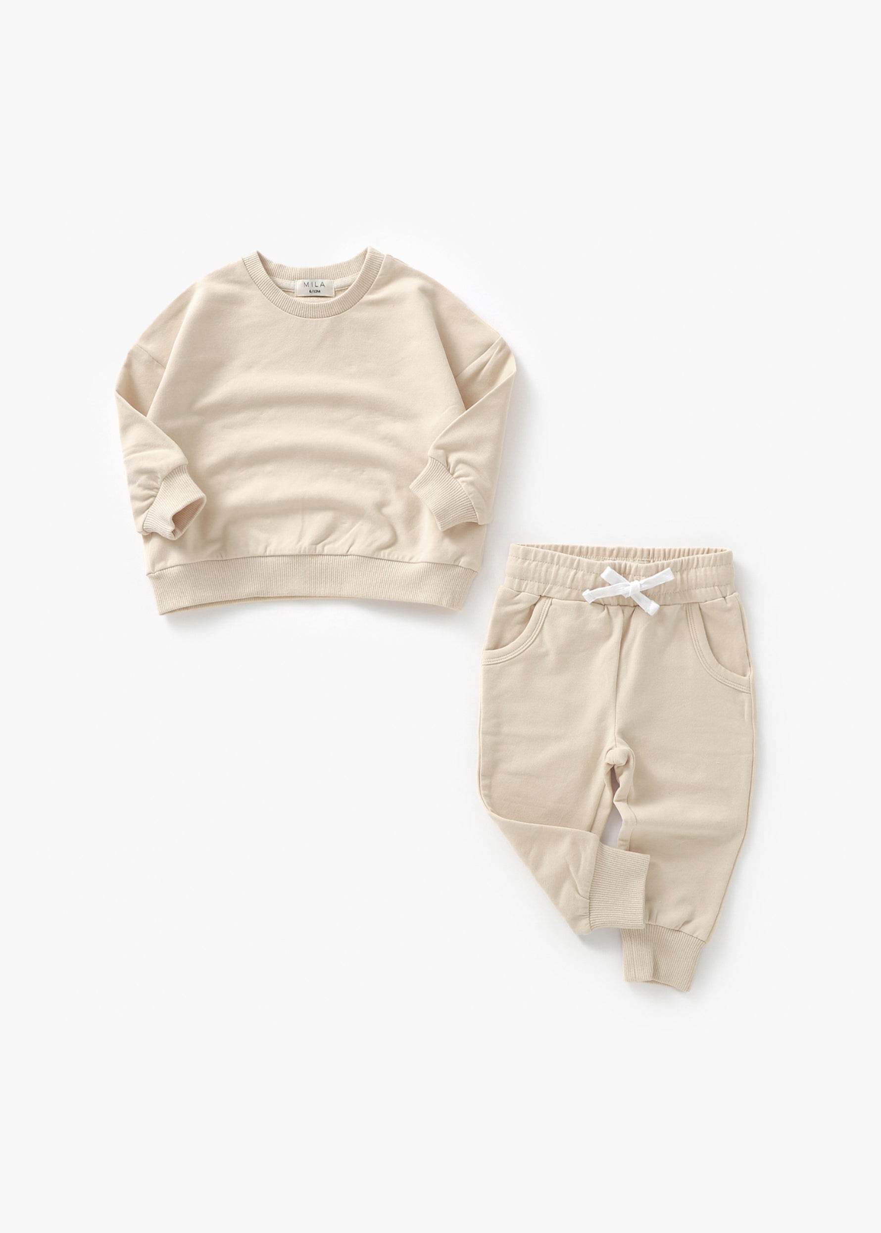 Sweatshirt & Jogger Set | Cream - Mila & Co.