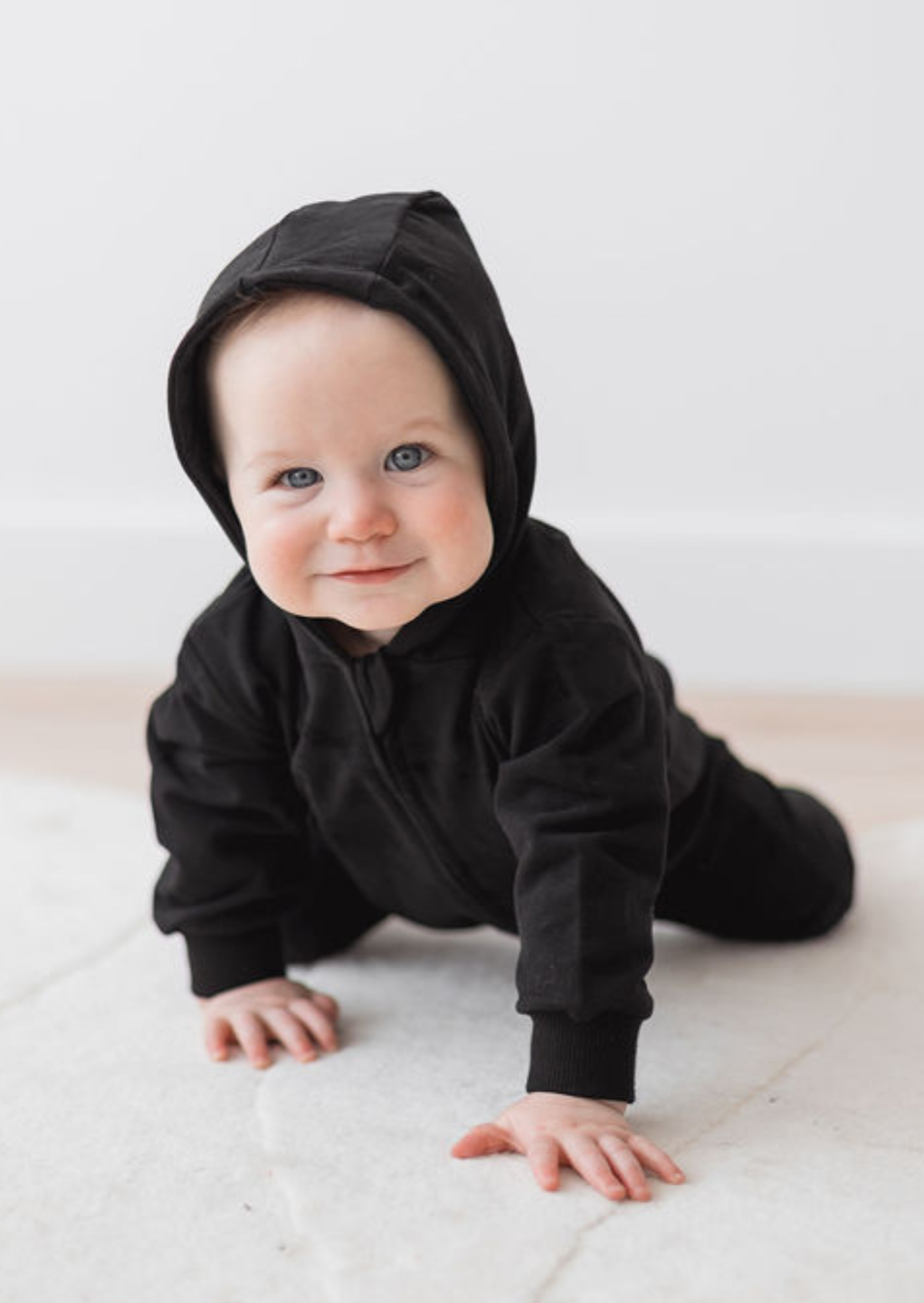 Hoodie Romper | Black - Mila & Co.