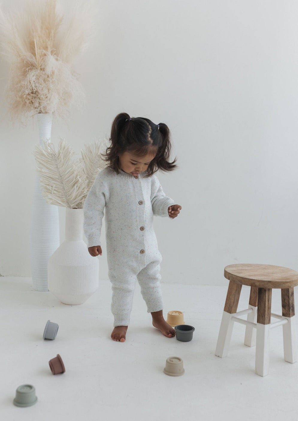 Purl Knit Romper | Frosted Sprinkles - Mila & Co.