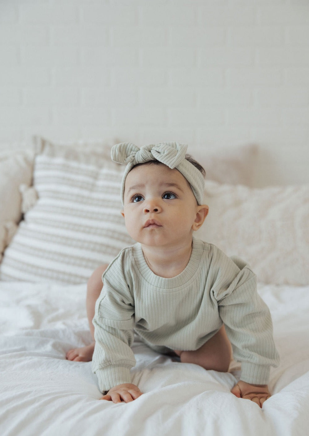 Ribbed Bubble Romper | Pistachio - Mila & Co.