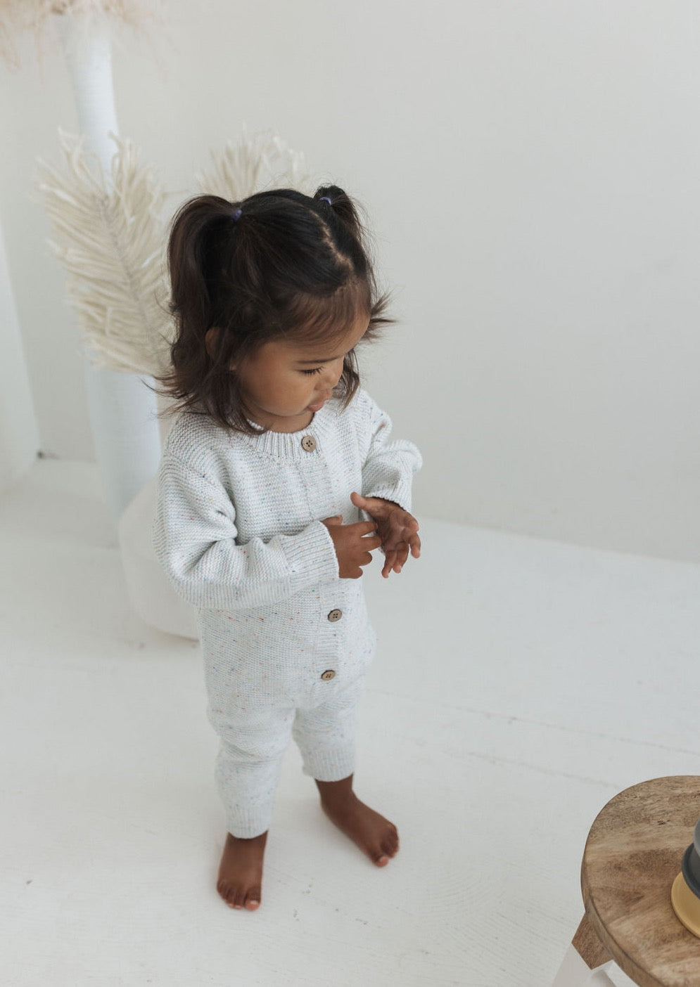 Purl Knit Romper | Frosted Sprinkles - Mila & Co.