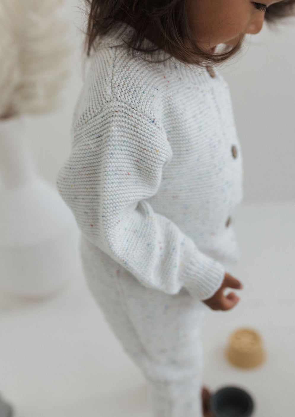 Purl Knit Romper | Frosted Sprinkles - Mila & Co.