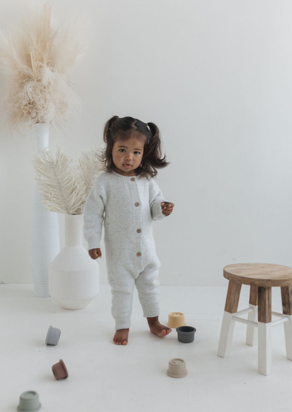 Purl Knit Romper | Frosted Sprinkles - Mila & Co.